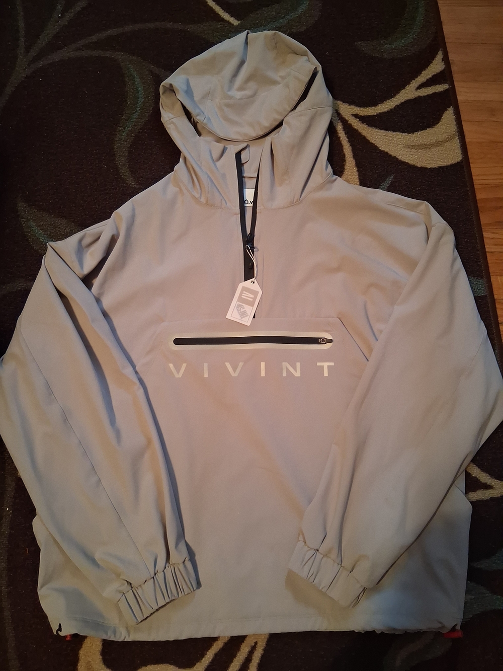 Vivint Hooded Pullover with Front Zip Pocket